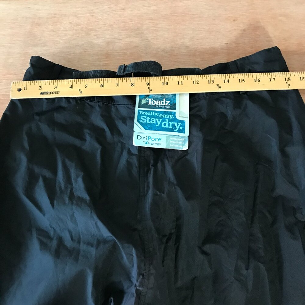 Frog Toggs Toadskinz Reflective Pants Men L Black Zip Pockets Waterproof Hunting - Picture 12 of 14